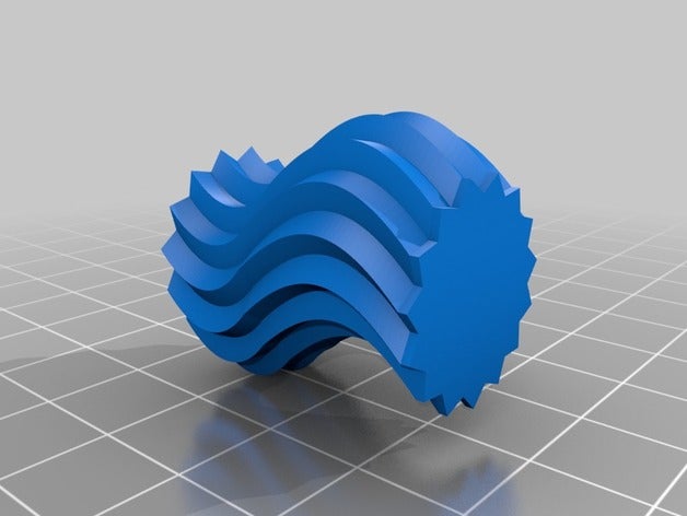 wave-wase Modell-Möbel Spirale vase wase wave 3D print model - Mito3D