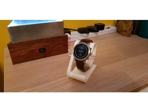 fossil q explorist charging dock diy watch smartwatch stand 3d print model - Mito3D