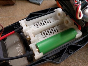 high current 18650 holders integrated spring electronics case holder battery slash tamiya tlr tlr22 traxxas 3d print model - Mito3D