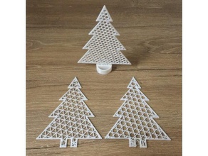 simple x-mas tree art decoration xmas decorations 3d print model - Mito3D