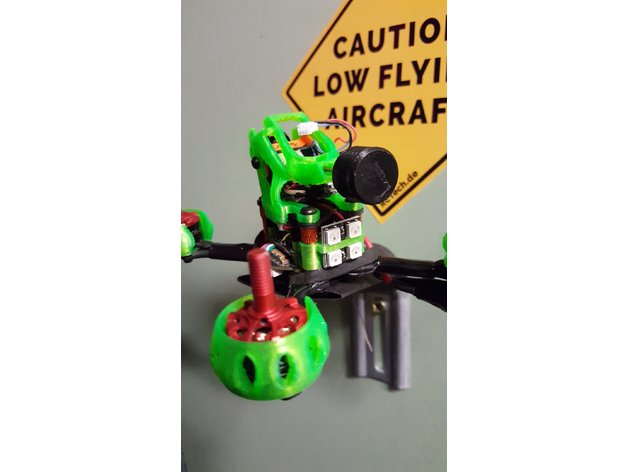 support led 4 r c vehicles drone frame hrc lipo optimus evo quadcopter 3D print model - Mito3D
