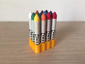 ıkea mum boya kalemi tutucu organizasyon crayon kalemleri Balmumu 3d print model - Mito3D