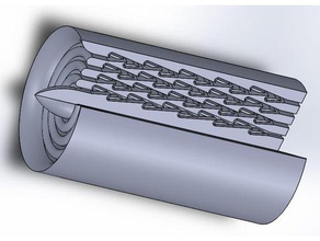 tesla-Ventil gerundet engineering 3d print model - Mito3D
