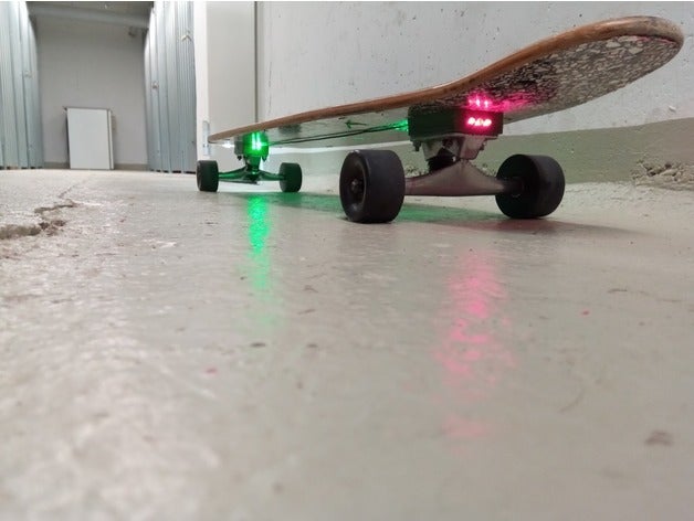 longboard led-riser sport & im freien Elektro led led-Halter led-Licht Licht liion mount riser skateboard skating 3D print model - Mito3D