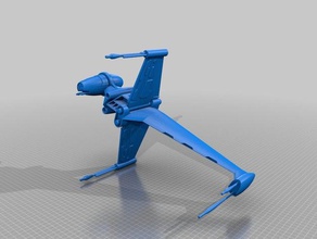 b wing vehicles b-wing star wars 3d print model - Mito3D