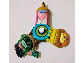 adventure time spinner mechanical toys huntress wizard king ooo one true princess bubblegum 3d print model - Mito3D