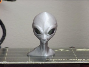 alien & busto multi-materiale le creature doppia estrusione grigio multi-colore multi-estrusione sectoid ufo 3d print model - Mito3D