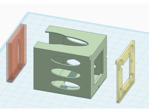 lumecube housing & magnetic filter plate holder camera 3d print model - Mito3D