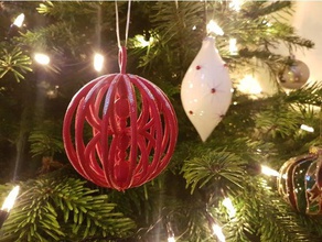 tubular bauble art christmas decoration ornament tree 3d print model - Mito3D