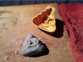 mucchio di cacca emoji torta cookie stampo sabbia cucina & sala da pranzo spiaggia cast cutter merda la formazione muffa pasticceria sandbox scultura sorriso smiley u+1f4a9 3d print model - Mito3D