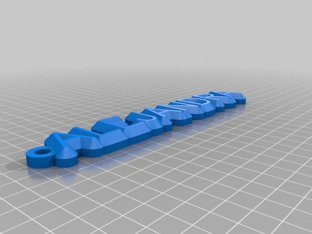 ale name keychain organization customized 3D print model - Mito3D