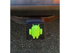 trailer hitch droid signs & logos android logo truck 3d print model - Mito3D