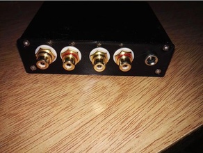 gabinete o2 amplificador de auscultadores trás do painel modo área trabalho a música caso diy fones ouvido 3d print model - Mito3D
