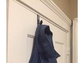 customizable over door hook bathroom coat house household jacket 3d print model - Mito3D