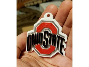 ohio st buckeyes keychain 3d printing state 3d print model - Mito3D