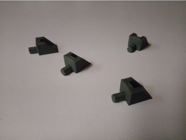 prateleira de pinos 5mm furo peças substituição beecroft ikea hack peg suporte titular montagem pin 3D print model - Mito3D