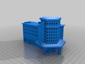 1920s theater building buildings & structures model railroad trains store 3d print model - Mito3D