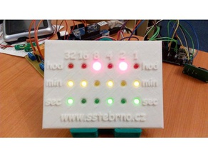 binary clock panel firmware - full project electronics arduino atmega2560 binclock desk mega2560 3d print model - Mito3D
