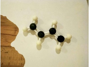 impostare la creazione di molecole organiche apprendimento abs acrilonitrile biologia il butadiene chimica molecola fisica scienza stirene 3d print model - Mito3D