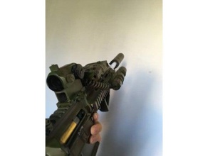airsoft exterior barril v2 La impresión en 3d 6mm de accesorios adjunto pistola partes el m4 3d print model - Mito3D