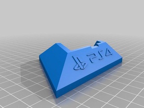 ps4 slim stand porta usb cut-out logo video giochi 3d print model - Mito3D
