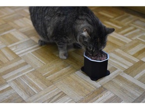 la comida para gatos del soporte de bandeja seba 85g bandejas las mascotas 3d print model - Mito3D