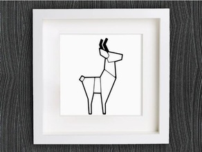 özelleştirilebilir origami geyik hayvanlar 2d sanat hayvan bilezik Noel dekorasyon süslemeleri özelleştirilmiş customizer dekor dekoratif küpe geometrik hirsch homedecor ev dekorasyonu Ev Dekorasyon takı kolye yüzük duvar 3d print model - Mito3D