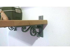 cute shelf bracket organization antique easy print minimalist old support vintage wall mount 3d print model - Mito3D