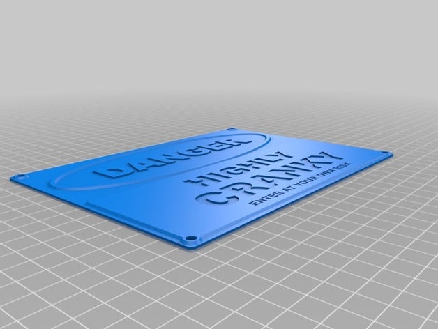 cranky sign funny 3D print model - Mito3D