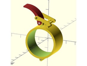 snap clamp tools animated openscad parameterized pipe 3d print model - Mito3D