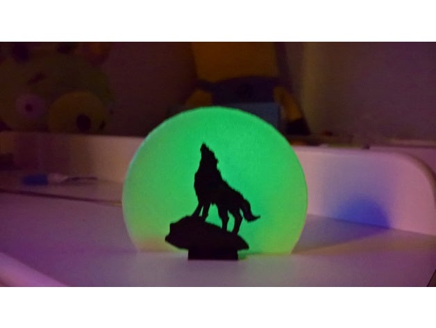 wolf moon nightspirits 2d sanat hawl ay kurt 3D print model - Mito3D