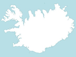 islândia de corte a laser mapa decoração lasercut o 3d print model - Mito3D