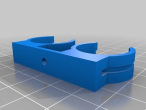 double house pipe clamp household 3d print model - Mito3D