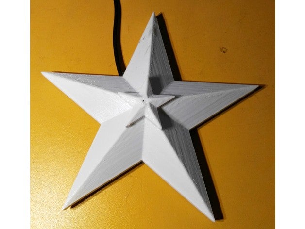 estrella de navidad decoración luces adorno el led la luz del 3D print model - Mito3D
