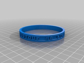 my customized rotating text bracelet bracelets 3d print model - Mito3D