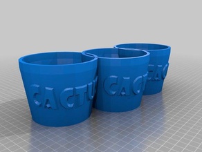 cactus 3d printing flower pot 3d print model - Mito3D