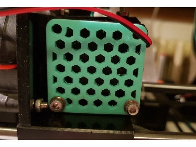 40mm de protecção do ventilador Impressora 3d acessórios fã refrigeração extrusora grade hex 3D print model - Mito3D