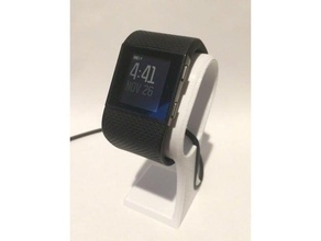 fitbit oleada de carga soporte la pantalla organización el cargador muelle exhibición ejercicio aptitud fitness tracker reloj salud 3d print model - Mito3D