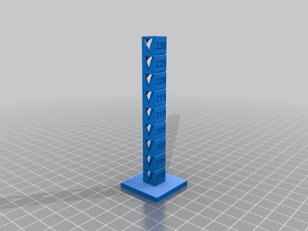 meu personalizados temp calibração torre - esun pla+ 190-230 A impressão 3d de testes personalizado 3D print model - Mito3D