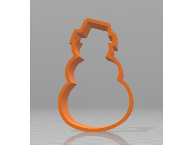 snowman cookie cutter kitchen & dining 3D print model - Mito3D