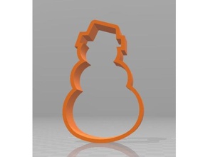 snowman cookie cutter kitchen & dining 3d print model - Mito3D
