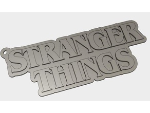 fremde Dinge, die key ring Schilder & logos Schlüssel logo seltsamere Dinge 3d print model - Mito3D