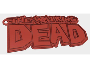 walking dead comic book key chain signs & logos logo 3d print model - Mito3D