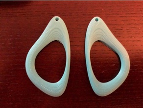 komisch torus Ohrringe Ohrring 3d print model - Mito3D