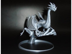 dragonology sculptures base dragon hand stand 3d print model - Mito3D
