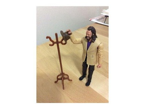 hat coat rack 1 18 scale playsets action figure miniature unlimited adventures 3d print model - Mito3D