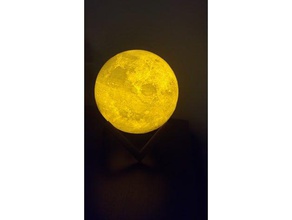 glowing moon stand decor base 3d print model - Mito3D