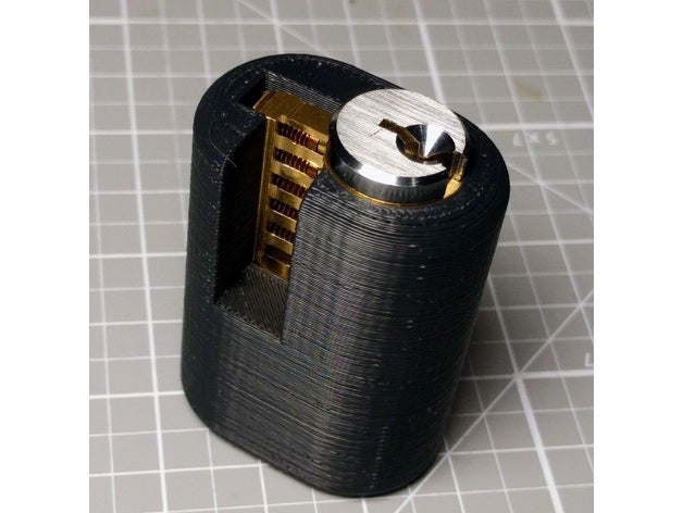 lock core holder customizable hobby customizer lockpicking 3D print model - Mito3D