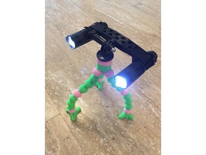 gopro montage lampe de travail à led cree q5 le bricolage 3d print model - Mito3D