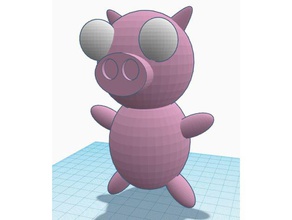 gir de goma la alcancía props invasor zim cerdo piggy juguete 3d print model - Mito3D